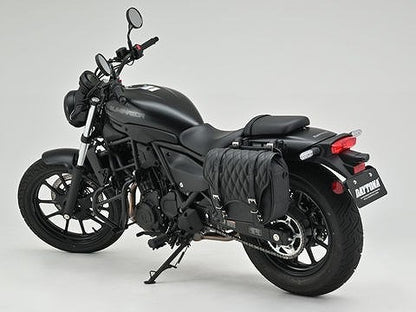 DHS-37 サドルバッグ トラぺ/ダイヤ ブラック H270×W360×D120mm 12L
