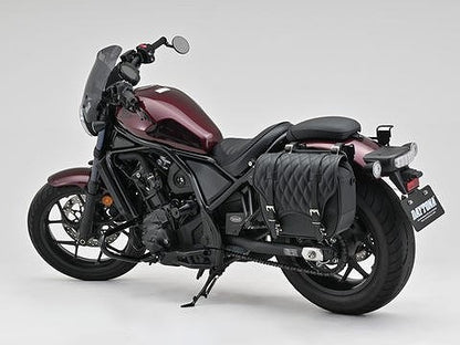 DHS-37 サドルバッグ トラぺ/ダイヤ ブラック H270×W360×D120mm 12L