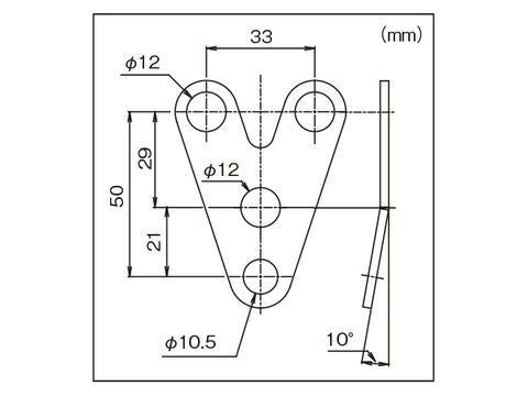 防振メーターステー VELONAφ48用 センター(10°曲げ)
