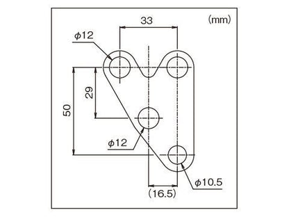 防振メーターステー VELONAφ48用 左右共通オフセット(曲げ無し)