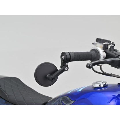 ハイビジミラー バーエンドミラー JOINT MINICIRCLE ブラック スリムタイプ 1個入り