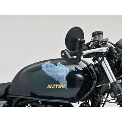 ハイビジミラー バーエンドミラー YAIBA CIRCLE ブラック スリムタイプ 1個入り