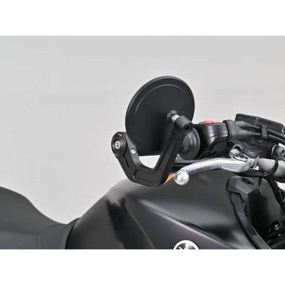 ハイビジミラー バーエンドミラー YAIBA CIRCLE ブラック スリムタイプ 1個入り