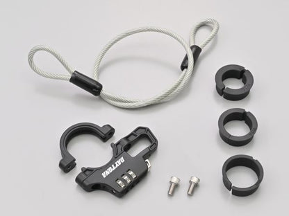 スレンダーヘルメットロック ダイヤルタイプ ケーブル付き 汎用品