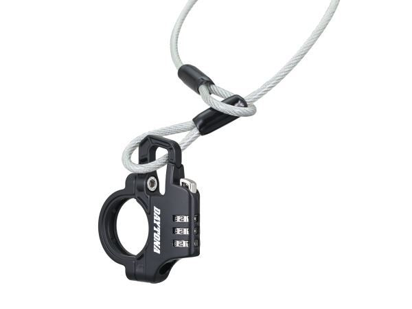 スレンダーヘルメットロック ダイヤルタイプ ケーブル付き 汎用品