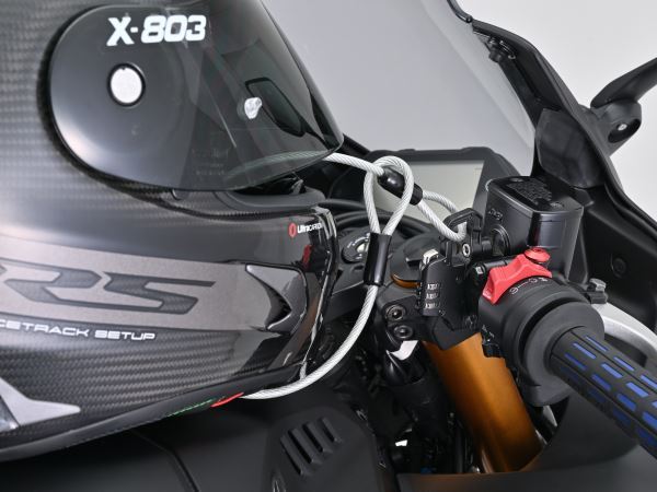 スレンダーヘルメットロック ダイヤルタイプ ケーブル付き 汎用品