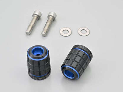 PREMIUM ZONE Handlebar End Plugs BRICK Blue M8 Kawasaki
