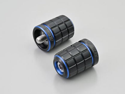 PREMIUM ZONE Handlebar End Plugs BRICK Blue M8 Kawasaki