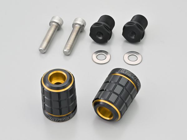 PREMIUM ZONE Handlebar End Plugs BRICK Gold M17 Kawasaki