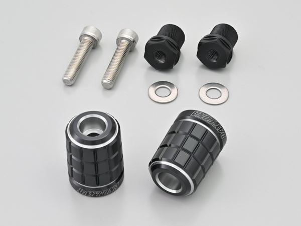 PREMIUM ZONE Handlebar End Plugs BRICK Ash Silver M17 Kawasaki