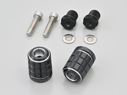 PREMIUM ZONE Handlebar End Plugs BRICK Ash Silver M17 Kawasaki