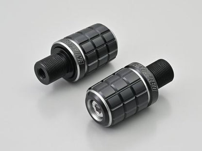 PREMIUM ZONE Handlebar End Plugs BRICK Ash Silver M17 Kawasaki