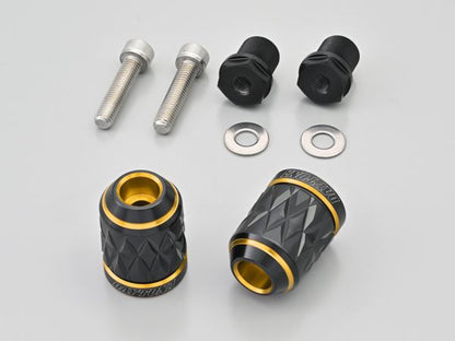 PREMIUM ZONE Handlebar End Plugs KIRIKO Gold M17 Kawasaki
