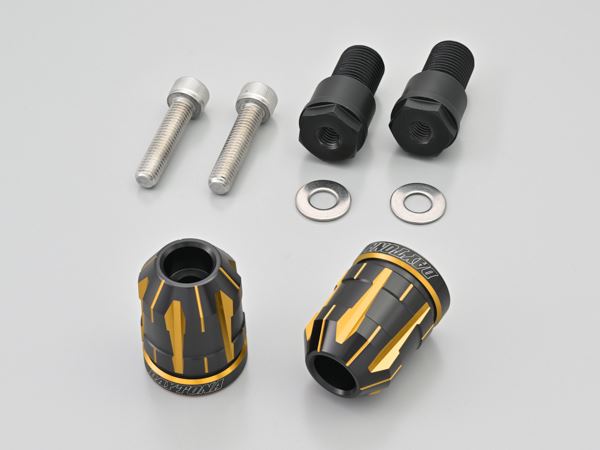 PREMIUM ZONE Handlebar End Plugs TECHNO Gold M16 Yamaha