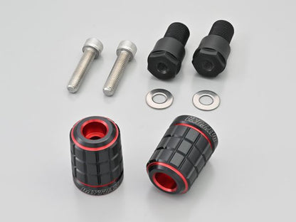 PREMIUM ZONE Handlebar End Plugs BRICK Red M16 Yamaha