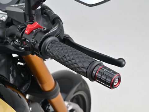 PREMIUM ZONE Handlebar End Plugs BRICK Red M16 Yamaha