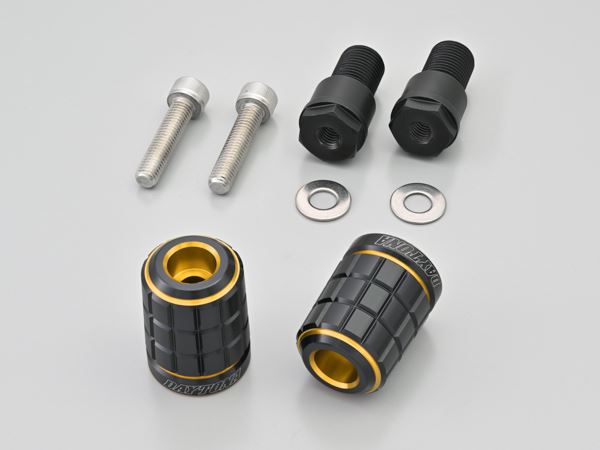 PREMIUM ZONE Handlebar End Plugs BRICK Gold M16 Yamaha