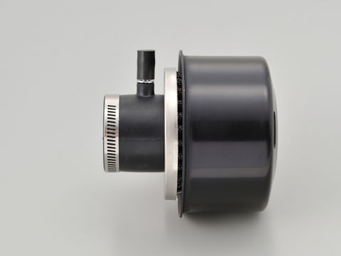 Super Power Filter φ35 with Nipple for Exhaust Gas Models, Straight/Black