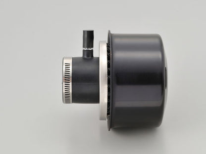 Super Power Filter φ35 with Nipple for Exhaust Gas Models, Straight/Black