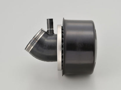 Super Power Filter φ35 with Nipple, Compatible with Exhaust Gas Models, Arc Type/Black
