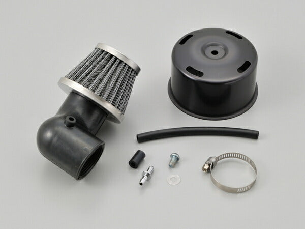 Super Power Filter φ35 with Nipple, Compatible with Emissions Models, 90° Type/Black