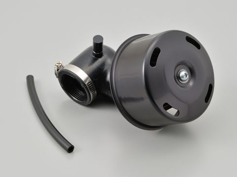 Super Power Filter φ35 with Nipple, Compatible with Emissions Models, 90° Type/Black