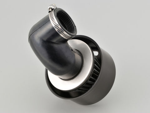 Super Power Filter φ35 with Nipple, Compatible with Emissions Models, 90° Type/Black