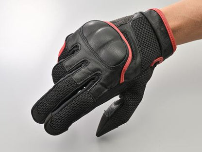DG-009 Short Air Flow Mesh Gloves Red M
