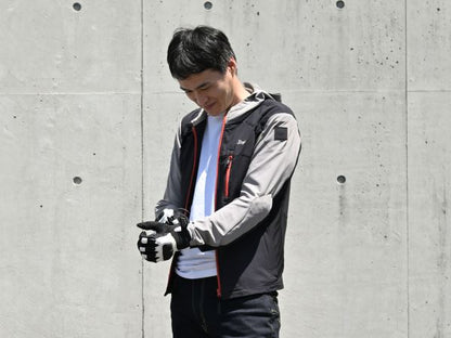 DJ-009 Quick Dry Hoodie Black/Red S