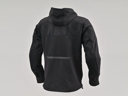 DJ-010 Half Mesh Hoodie Black 2XL