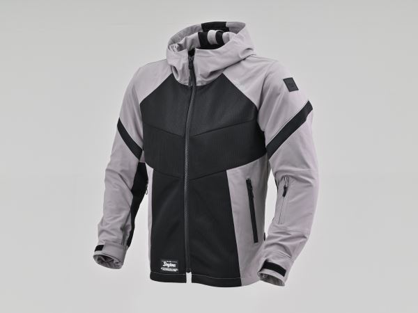 DJ-010 Half Mesh Hoodie Black/Gray S
