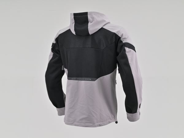 DJ-010 Half Mesh Hoodie Black/Gray S