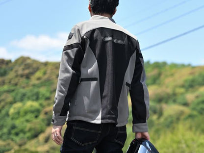 DJ-011 フルメッシュジャケット ブラック/グレー L