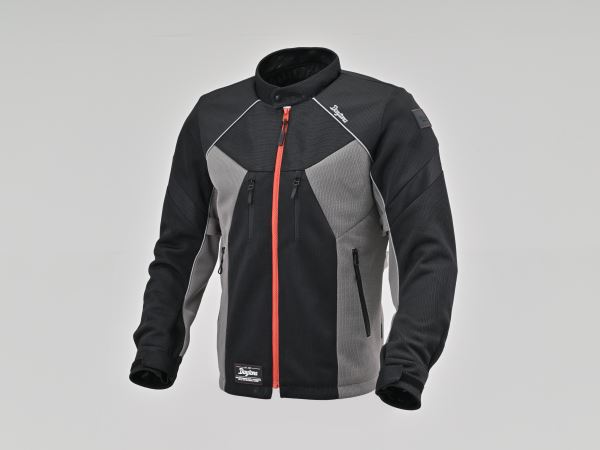 DJ-011 フルメッシュジャケット ブラック/レッド L