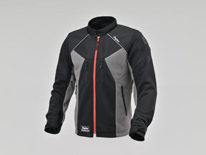 DJ-011 フルメッシュジャケット ブラック/レッド L