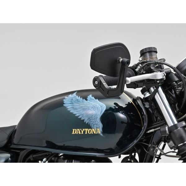 ハイビジミラー バーエンドミラー YAIBA SHIELD ブラック スリムタイプ 1個入り