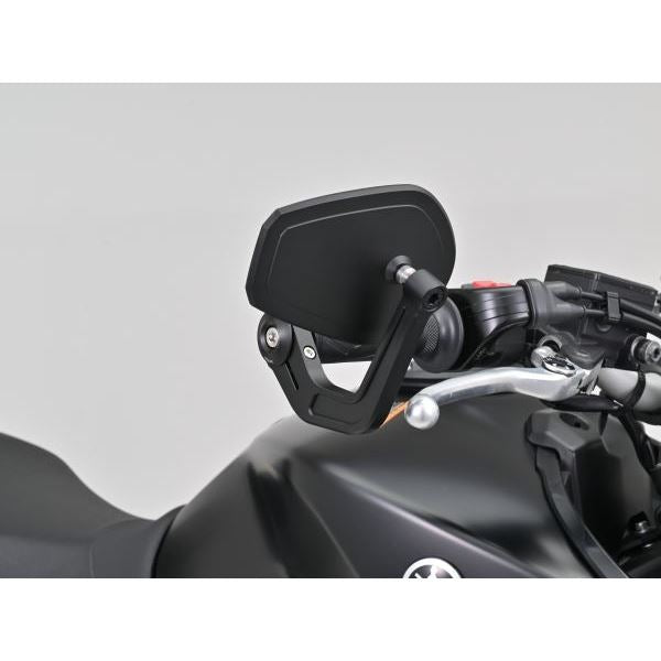 ハイビジミラー バーエンドミラー YAIBA SHIELD ブラック スリムタイプ 1個入り