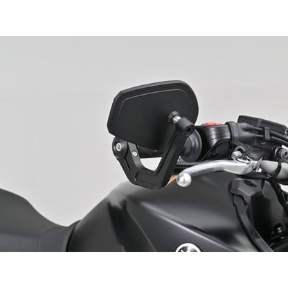 ハイビジミラー バーエンドミラー YAIBA SHIELD ブラック スリムタイプ 1個入り