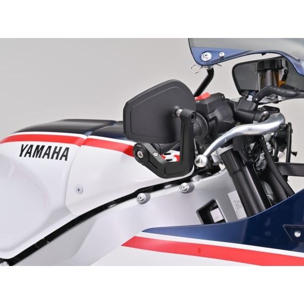 ハイビジミラー バーエンドミラー YAIBA SHIELD ブラック スリムタイプ 1個入り