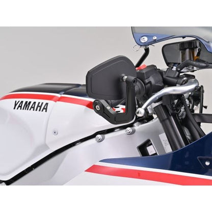 ハイビジミラー バーエンドミラー YAIBA SHIELD ブラック スリムタイプ 1個入り