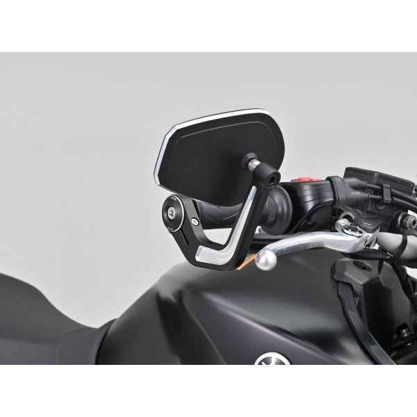 ハイビジミラー バーエンドミラー YAIBA SHIELD コントラストカット スリムタイプ 1個入り