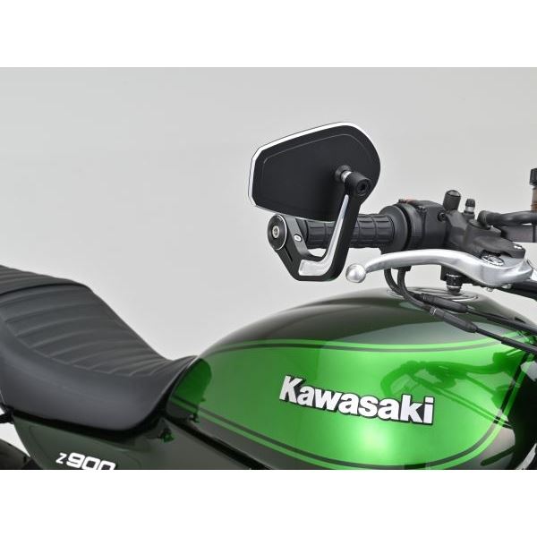 ハイビジミラー バーエンドミラー YAIBA SHIELD コントラストカット スリムタイプ 1個入り