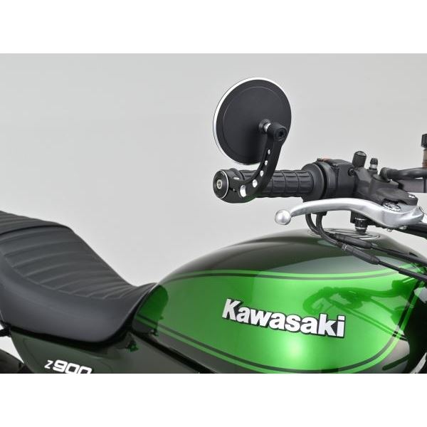 ハイビジミラー バーエンドミラー MIKAZUKI CIRCLE コントラストカット スリムタイプ 1個入り