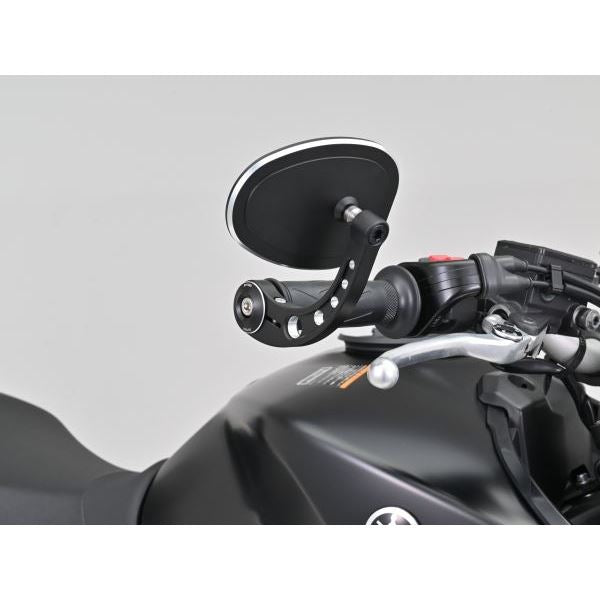 ハイビジミラー バーエンドミラー MIKAZUKI OVAL コントラストカット スリムタイプ 1個入り