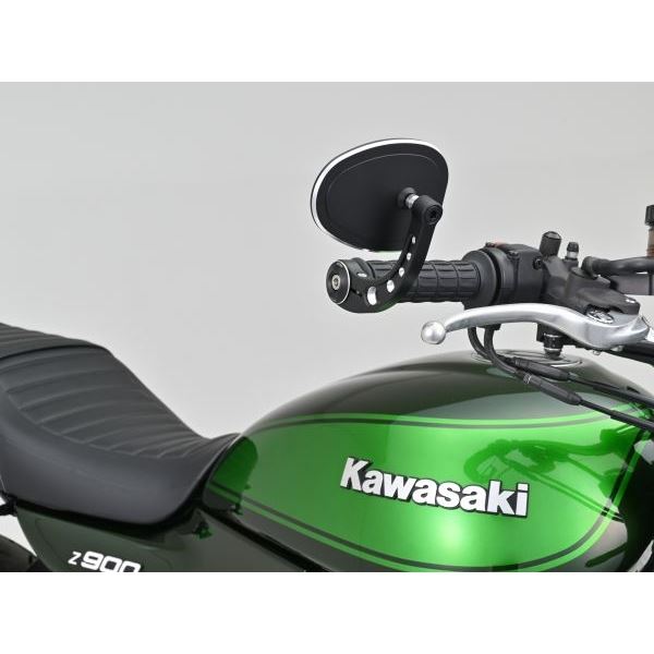 ハイビジミラー バーエンドミラー MIKAZUKI OVAL コントラストカット スリムタイプ 1個入り