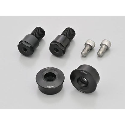 バーエンドミラーアダプター ブラック Φ30×L13 ヤマハ M16 左右2個セット