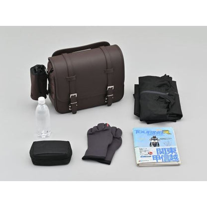 DHS-57 サドルバッグ インナー防水 ブラウン 12L