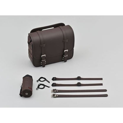 DHS-57 サドルバッグ インナー防水 ブラウン 12L
