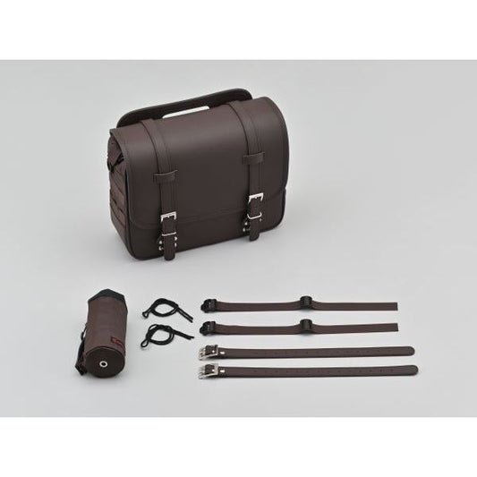 DHS-57 サドルバッグ インナー防水 ブラウン 12L