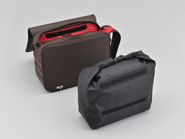 DHS-58 サドルバッグ インナー防水 ブラウン プレーン 18L – バイク